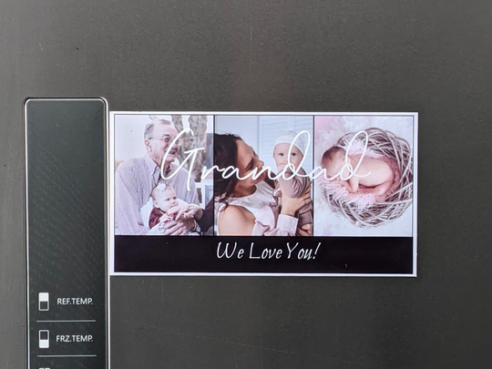 Grandad Fridge Magnet, Personalised Gift From Grandson, Photo Grandchildren, Fathers Day Granddaughter, Papa