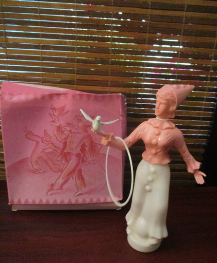Avon Vintage Costume Clown Pink Perfume Bottle With Original Box - Charisma
