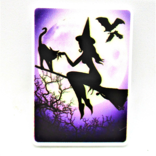 Halloween Witch Resin Needle Minder For Cross Stitch D124