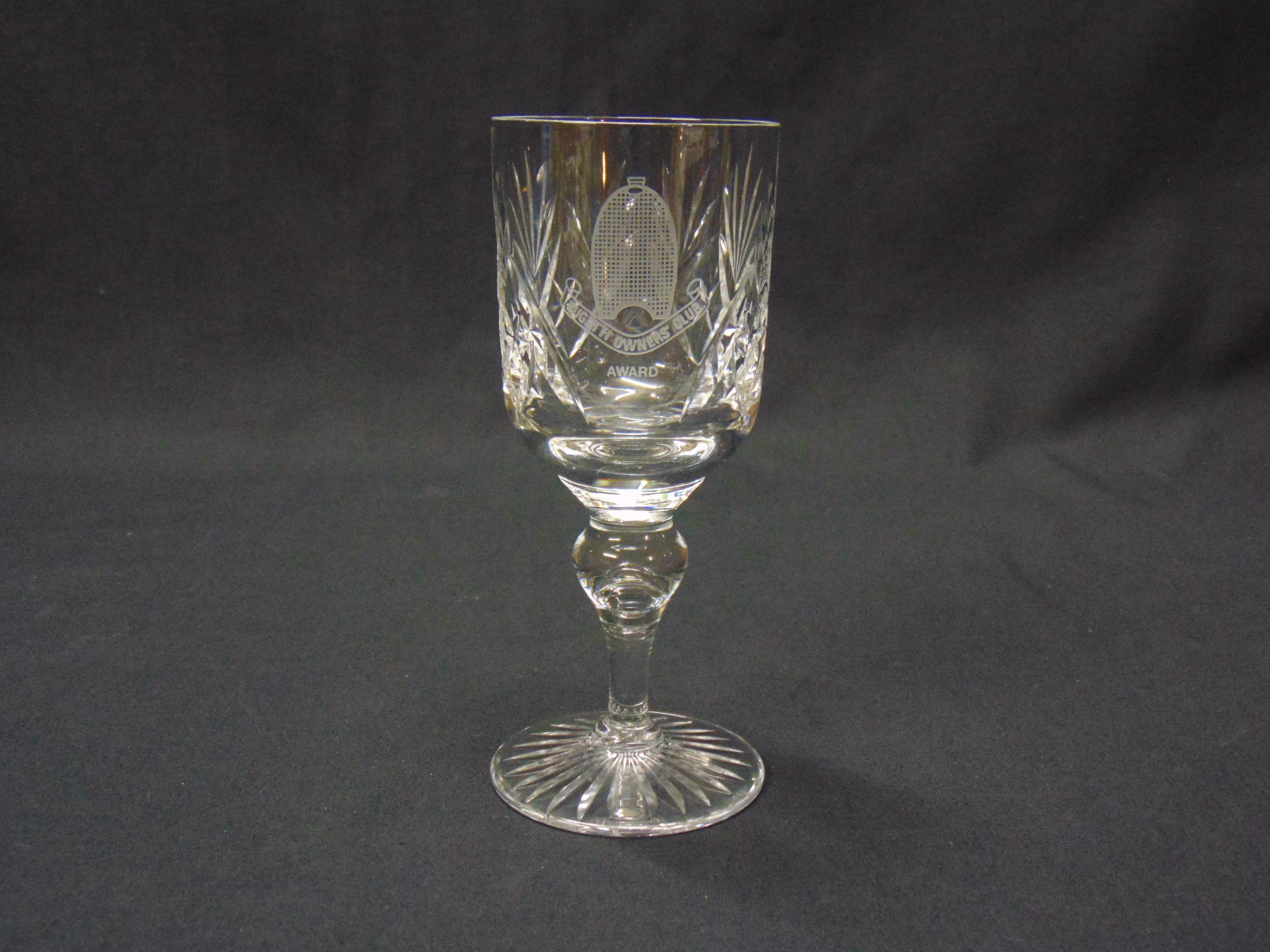 Heavy Cut Glass Wine For The Bugatti Owners Club Award