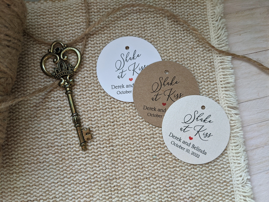 Shake At Kiss Tag. Maracas Round Tags