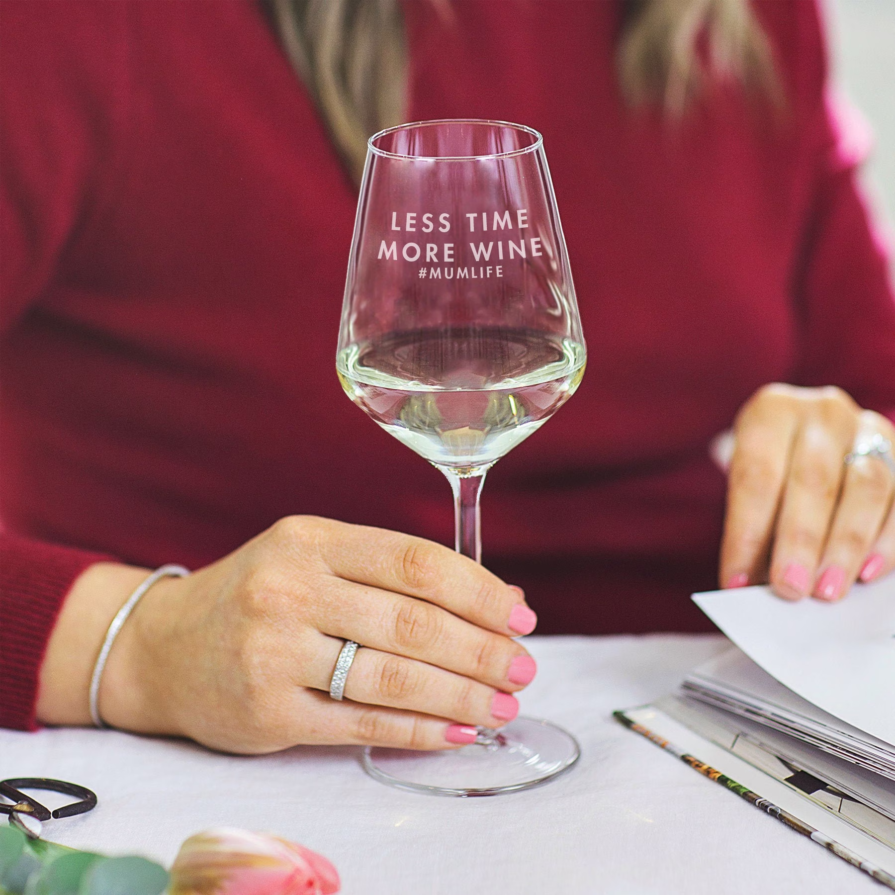 Personalised Wine Glass Personalized Funny Etched Gift For Mum Lover Humour - Wg161