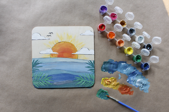 Beach Diy Paint Kit On Wood