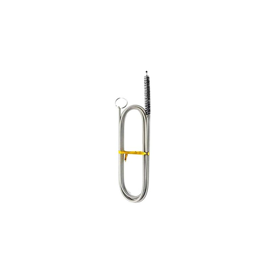 Prettyui Long Flexible Refrigerator Scrub Brush, Stainless Steel Nylon Spring Fridge Drain Hole Dredging Tool Bendable Frozen Water Clog Remover