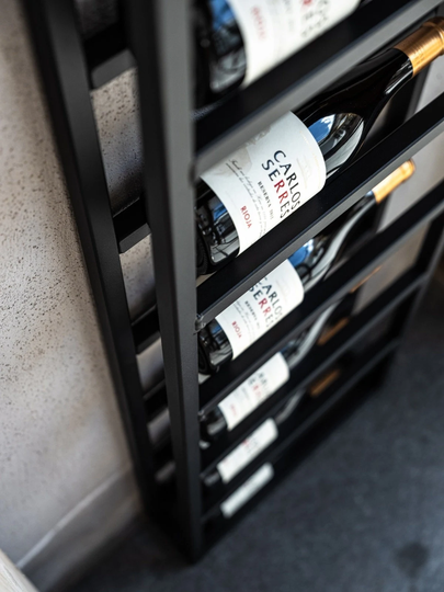 Wine Rack, Rack Wall Mounted, Steel Industrial Black Free Standing, Shelf, Cabinet