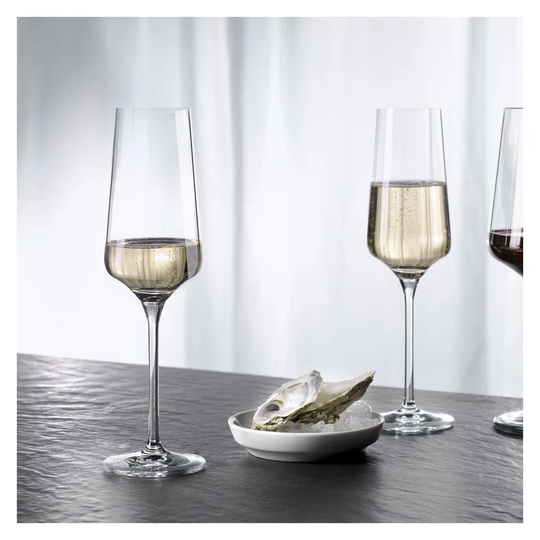 RITZENHOFF light white champagne glass set #1 by Nadine Niggemeier, made of crystal, 233ml, dishwasher safe, comes in a gift box