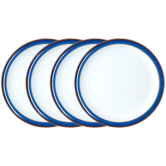 Imperial Blue 4 Piece Dessert Plate Set
