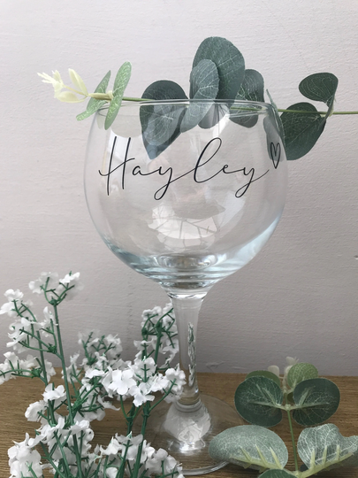 Personalised Gin Glass |Christmas Gift, Secret Santa Gifts |Birthday, Wedding , Hen Do, Gift| Bridesmaid Drinking Favours