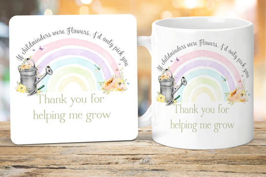 Personalised Childminder Rainbow Mug, Thank You Gift, Childcare Leaving