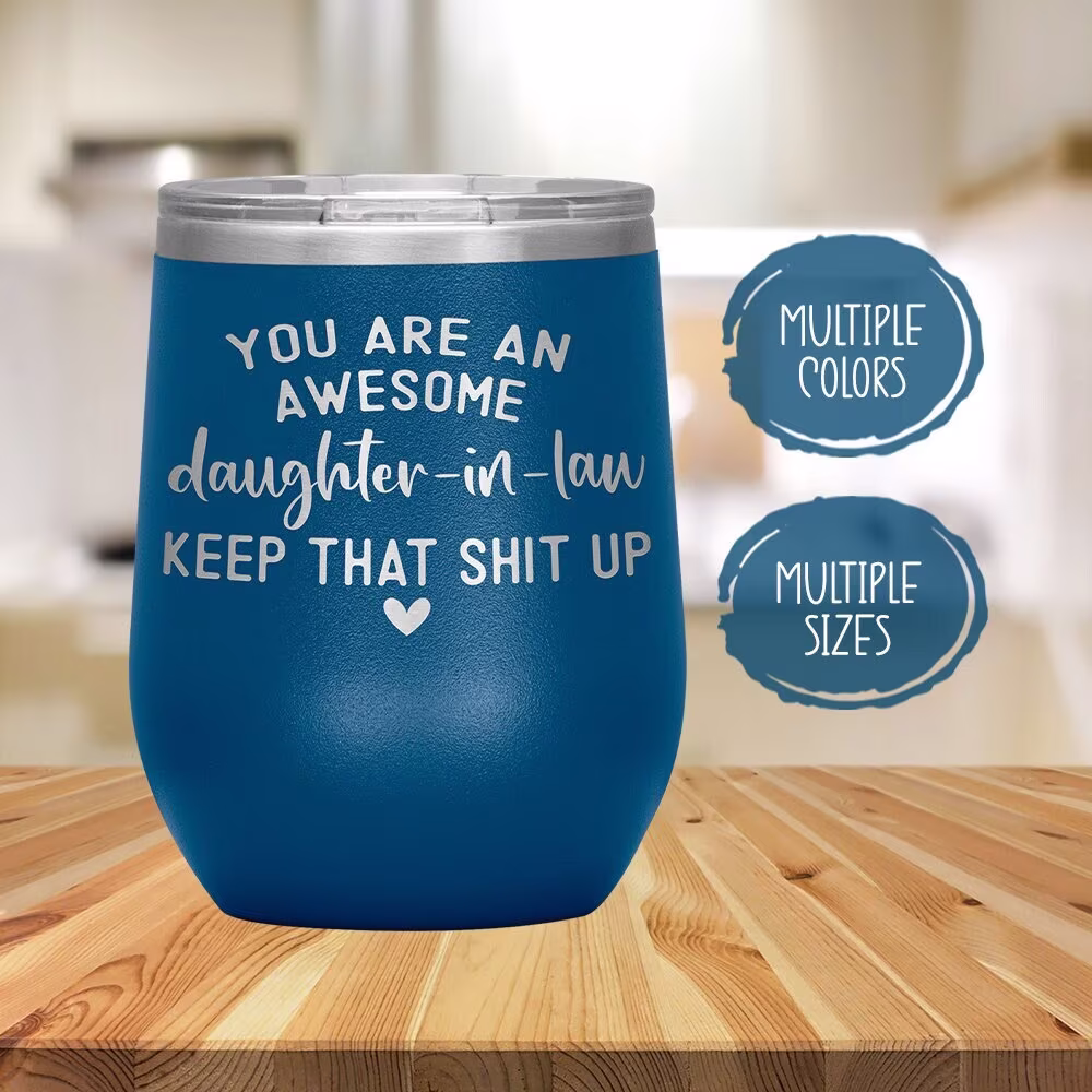 Daughter in Law Wedding, Birthday Or Christmas Gift From Mother Law, Funny Tumbler, Wedding Day For
