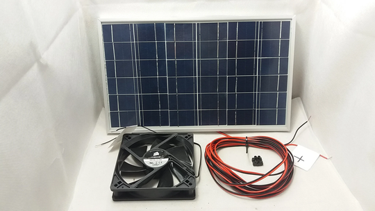 Greenhouse Solar Fan Ventilation Kit Comprising Of A 10Watt Panel & 12cm Fan For Helping To Cool & Ventilate Small Greenhouses
