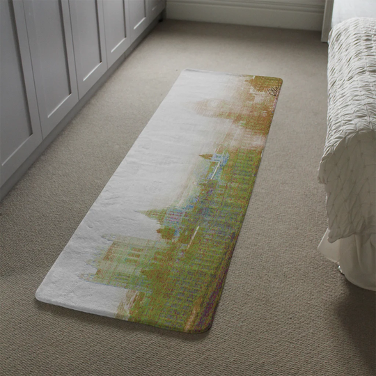 Maley Old Ben Designer Shaggy Green/Yellow/White Rug