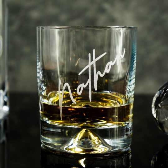 Personalised Heavy Weighted Glass Tumbler Great Gift For Groomsmen, Best Men Or Ushers Omg1-Jl27