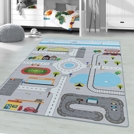 Ivybridge Flatweave Grey/Blue Rug