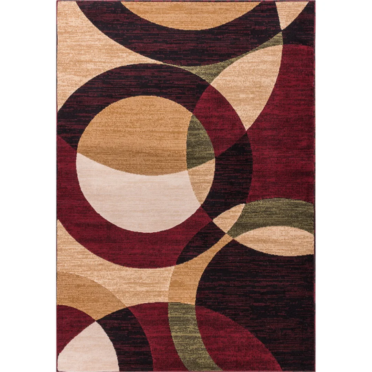 Dulcet Bingo Modern Tufted Red/Beige Area Rug