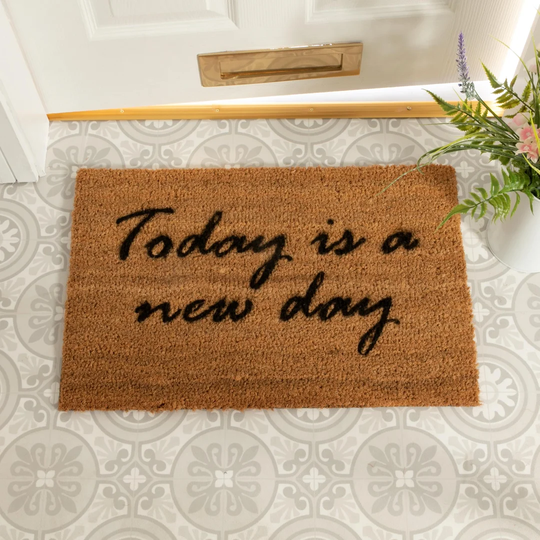 Izzy Today Is a New Day Doormat