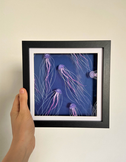 Jellyfish Art - Hand Engraved Gift Ocean Themed Gifts Glass Lover Under The Sea Etched