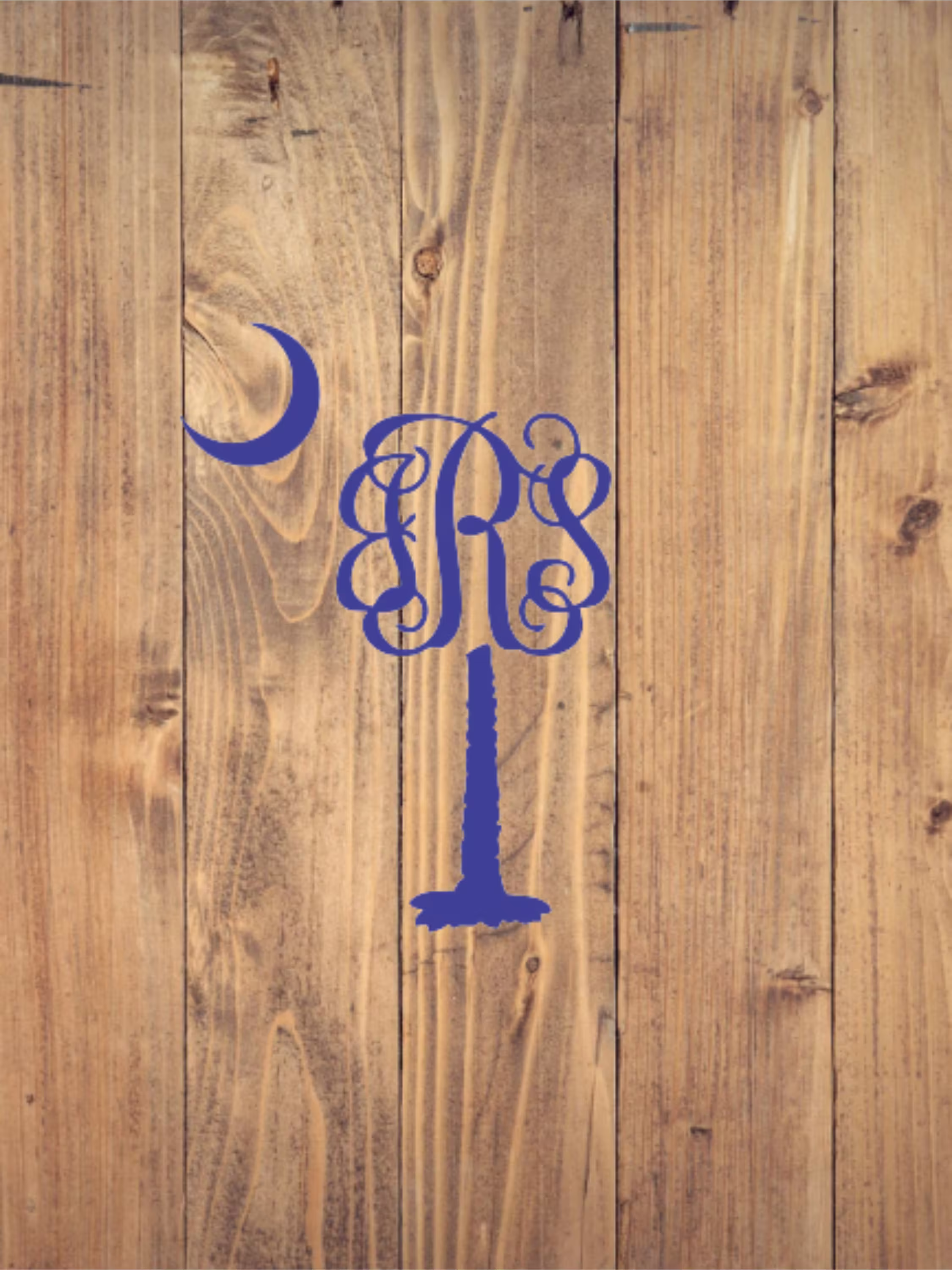Sc Monogram Palmetto Tree Decal Sticker For Car, Laptop, Tumbler, Wall, Etc