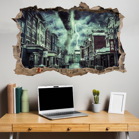 Hurricane Natural Disasters Town Wall Sticker Art Poster Mural Transfer Decal Print Room Home Nursery Office Shop Decor Id468