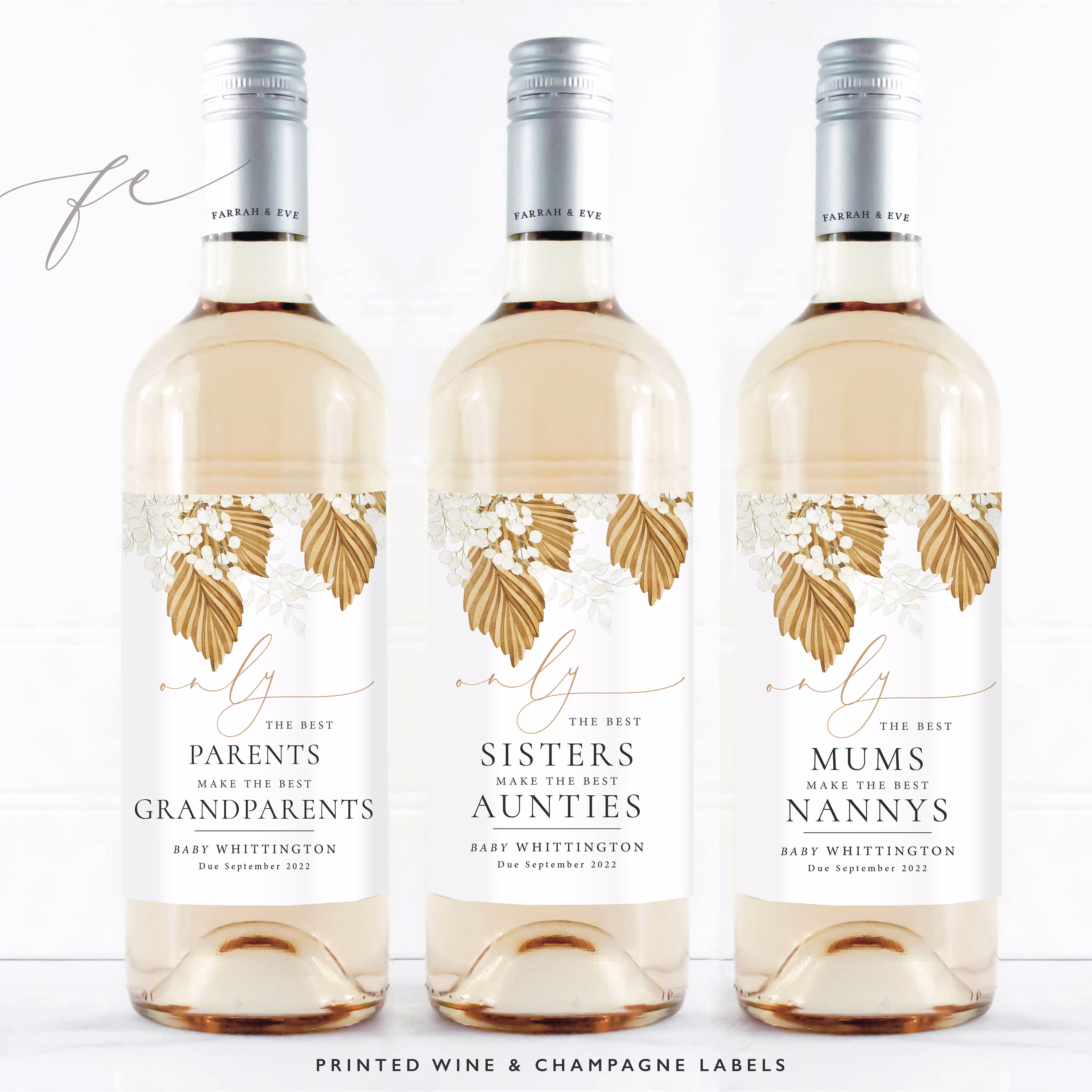 Personalised Pregnancy Announcement Wine Labels, Baby Label, Best Sisters Make Best Aunties, Baby Reveal, Uncle, Brother, Aunty