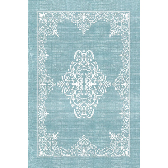 Amidon Power Loom Blue/White Rug