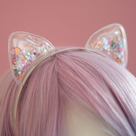 Choose Colour Sequin Shaker Kitten Ears Headband