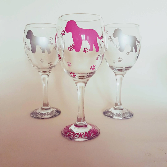 Personalised Cockapoo Wine Glass, Gift, Dog Lover, Gift For Owners, Christmas, Christmas