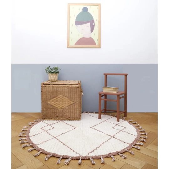 Purnell Come Tufted Cotton White/Red Rug