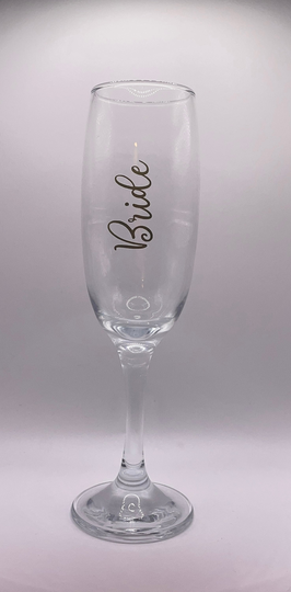 Personalised Champagne Glass Stickers, Wedding Party Flute Diy Wedding, All Roles, Colours