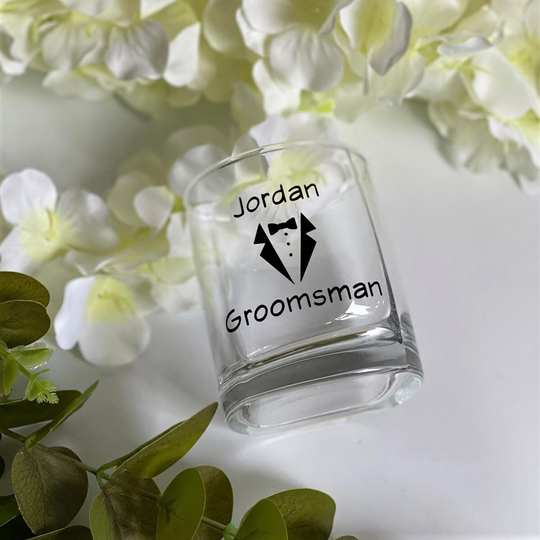 Groomsman Glasses, Personalised Whiskey Glass