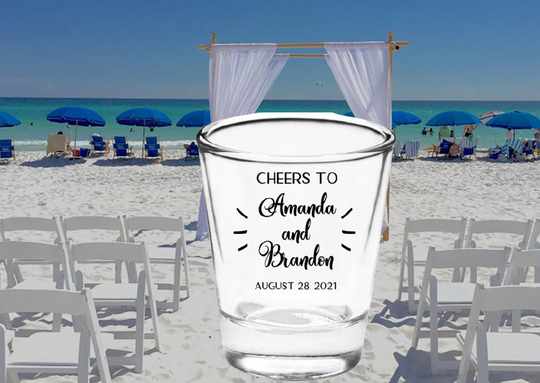 Custom Shot Glasses Wedding Gift Ideas, Wedding Reception Bulk Favor Gifts For Guests, Personalized Guests In