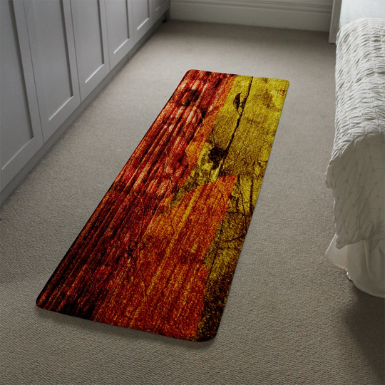 Mandujano Birds on Branch Designer Shaggy Red/Gold Rug