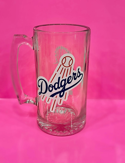 Dodgers Bleed Blue Beer Mug