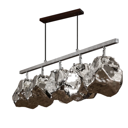 Helena pendant light with 5 lampshades