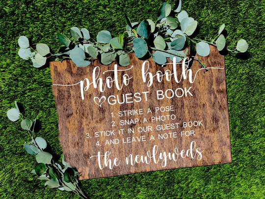 Photo Booth Guestbook, Booth Sign, Guestbook Wedding Guestbook Wood Wedding Rustic Sign