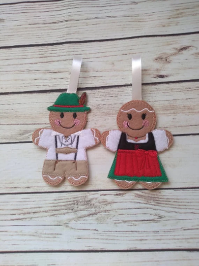 German Oktoberfest Gingerbread Dancers | Couple, Girl, Boy