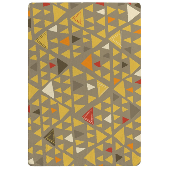 Lawler Triangles Shaggy Gold/Grey Rug