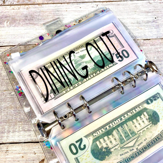 Budget Binder - Cash Zipper Envelopes Starter Kit- Planner Inserts Planners A6 Binder Inserts
