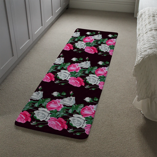 Kowalewski Shaggy Pink/Black/Green Rug
