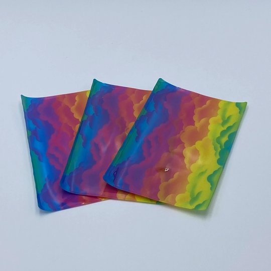 Rainbow Cloud, Multi Color, Rainbow, PVC Shaker Bow Sleeve, 10cm X 15cm | 4In 6In, Supplies, Diy Hair Bows