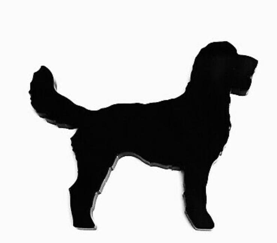 Labradoodle Dog Fridge Magnet Gift in Black