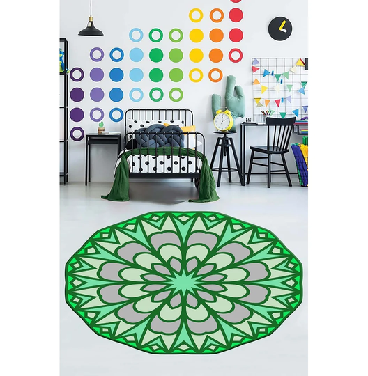 Vandyke Power Loom Green/Purple Rug