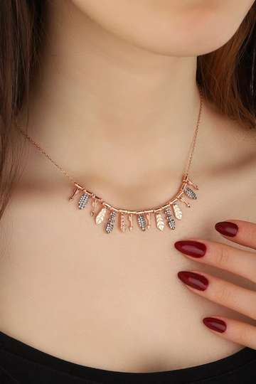 Multi-Piece Silver Necklace With Sequin Stone & Dangle, Bohemian Style Simple Gift For Her