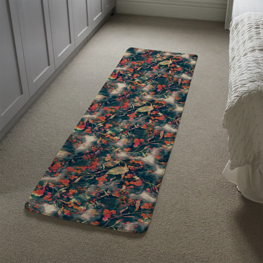 Lazarus Herbal Designer Shaggy Green/Rust/Ivory Rug
