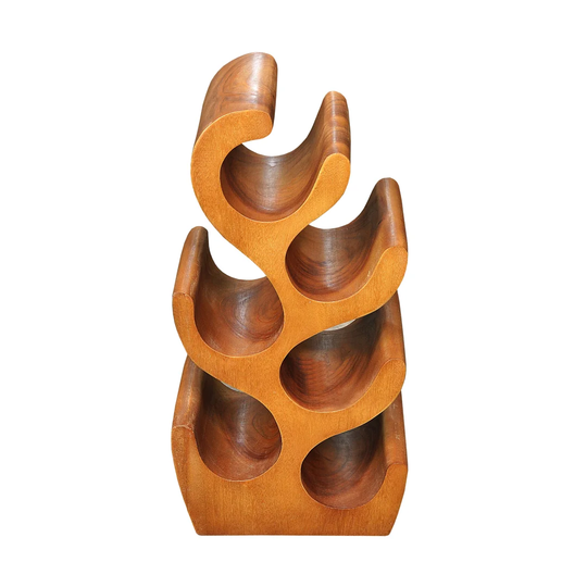 Marjo 6 Bottle Solid Wood Tabletop/Countertop Wine Bottle Rack in Nature