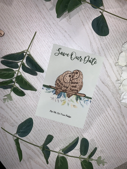 Love Birds Save The Date Magnet