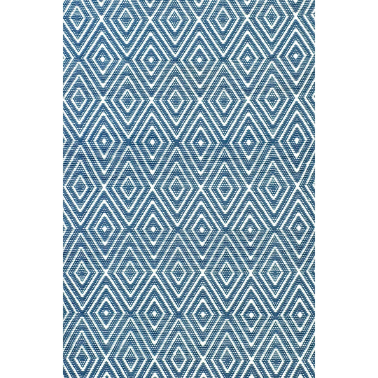 Diamond Handwoven Indoor / Outdoor Blue Area Rug