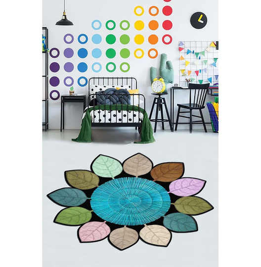 Keating Power Loom Blue/Pink/Brown Rug
