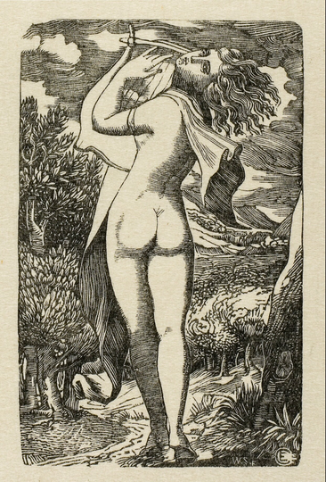 The Bacchante By Edward Calvert, C.1850 - Postcard