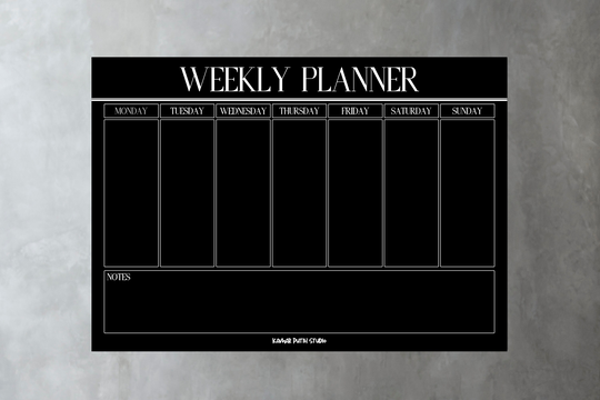 Fridge Magnetic Planner | Weekly Whiteboard Wide 42cm X High 30cm Modern & Simple